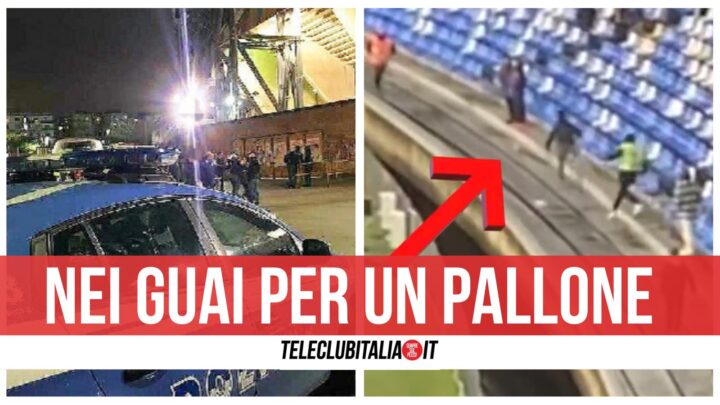 ruba pallone stadio maradona daspo 16 anni