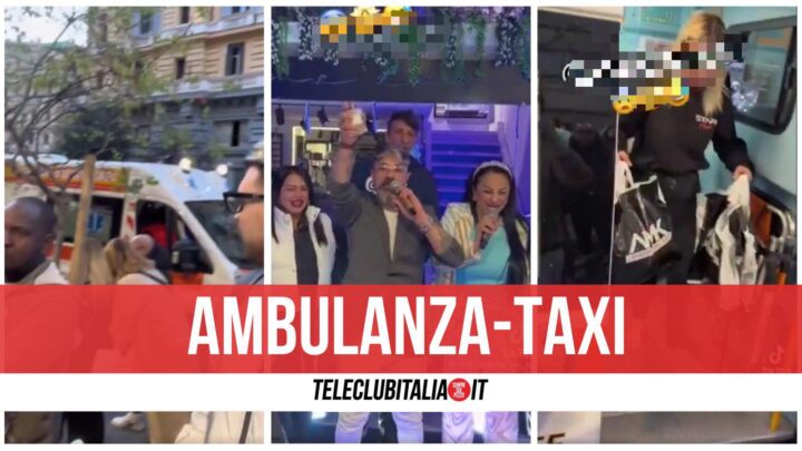 ambulanza taxi inaugurazione negozio napoli