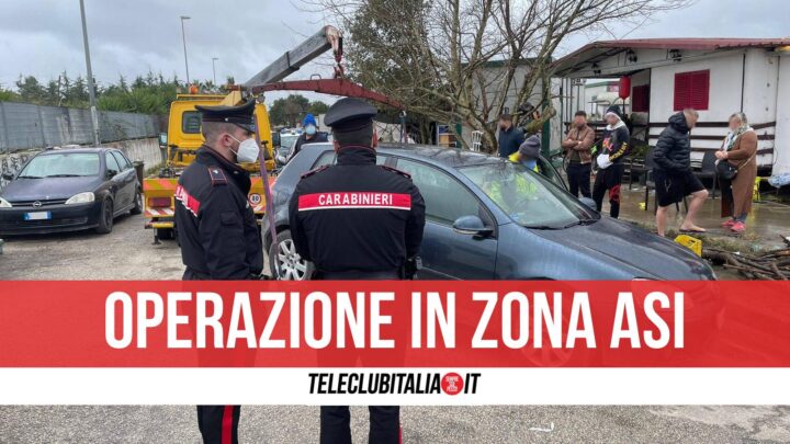 campo rom blitz giugliano auto rubate