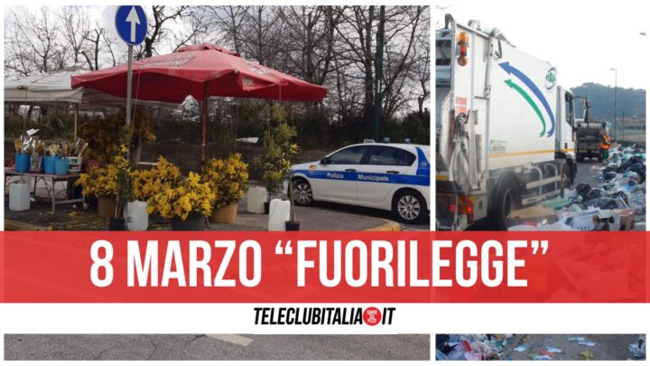 mimose venditori sequestro polizia municipale