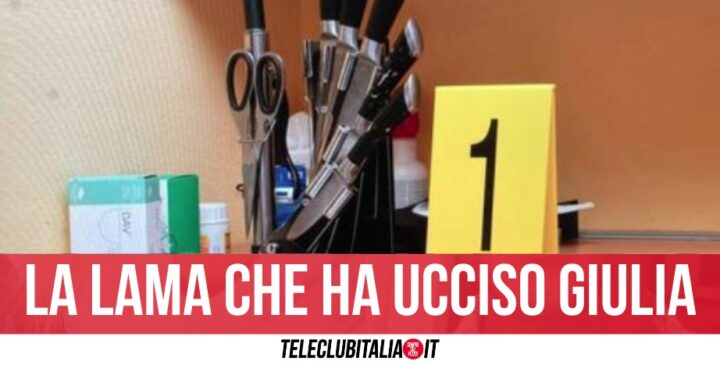 Giulia uccisa con un coltello da cucina: carabinieri sequestrano tutto il set