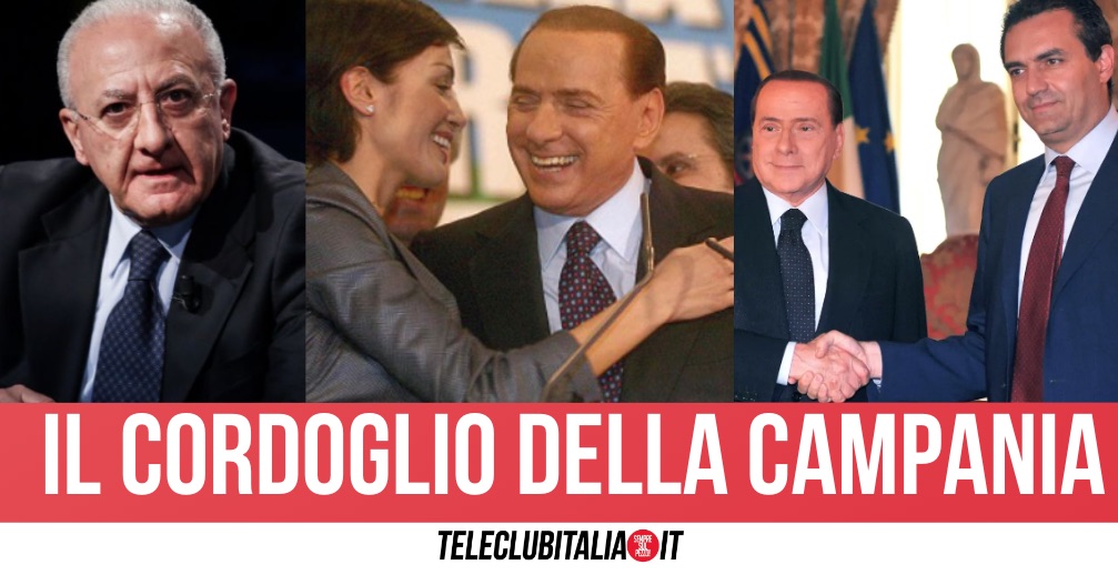 Morte Berlusconi. Cordoglio unanime in Campania, De Magistris fuori dal coro: "Non lo si dipinga come un Messia"