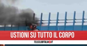 auto esplosa tangenziale napoli