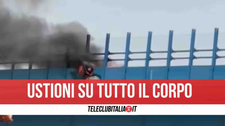 auto esplosa tangenziale napoli