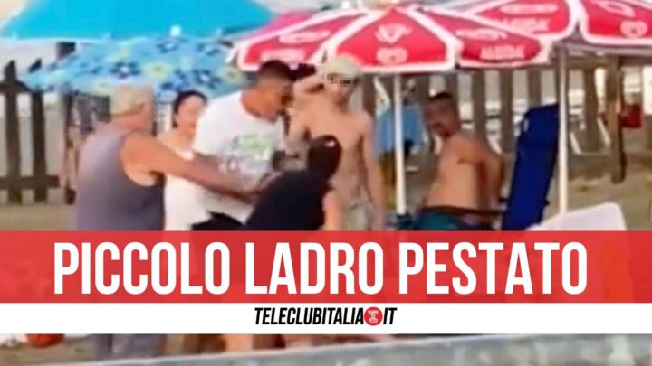 vietri pestato 13enne ladro spiaggia