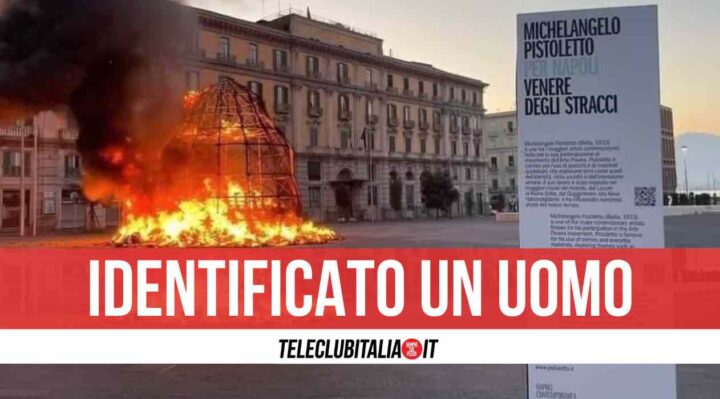 Napoli, Venere degli stracci distrutta dall'incendio: chi è stato