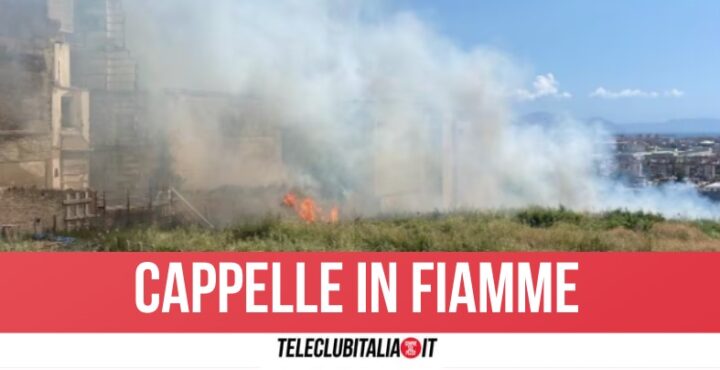 Napoli, scoppia incendio nel cimitero di Poggioreale