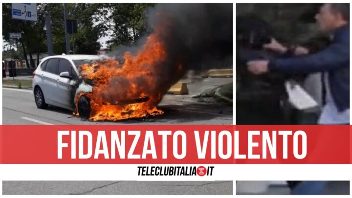 fidanzato arrestato afragola incendiata auto