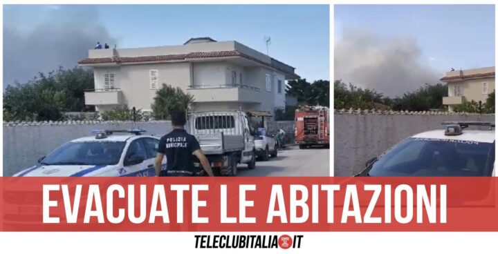 polizia municipale evacuate abitazioni incendio lago patria