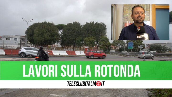 Lavori sulla rotonda di Mugnano per il rifacimento della rete idrica