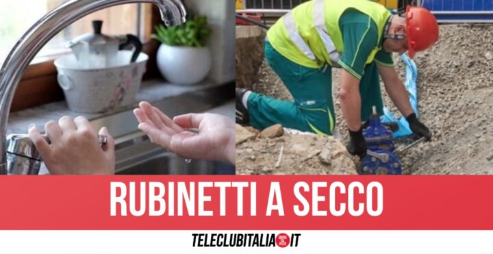 Giugliano, lavori sulla rete idrica: quando e dove mancherà l’acqua