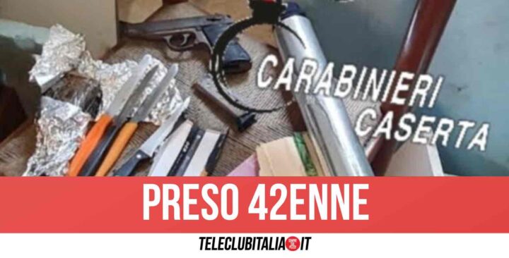 Armi, droga e documenti falsi in casa, blitz nel casertano