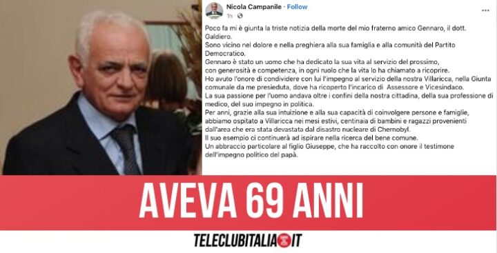 Lutto a Villaricca, è morto il dottor Gennaro Galdiero: fu assessore e vice sindaco nel '96