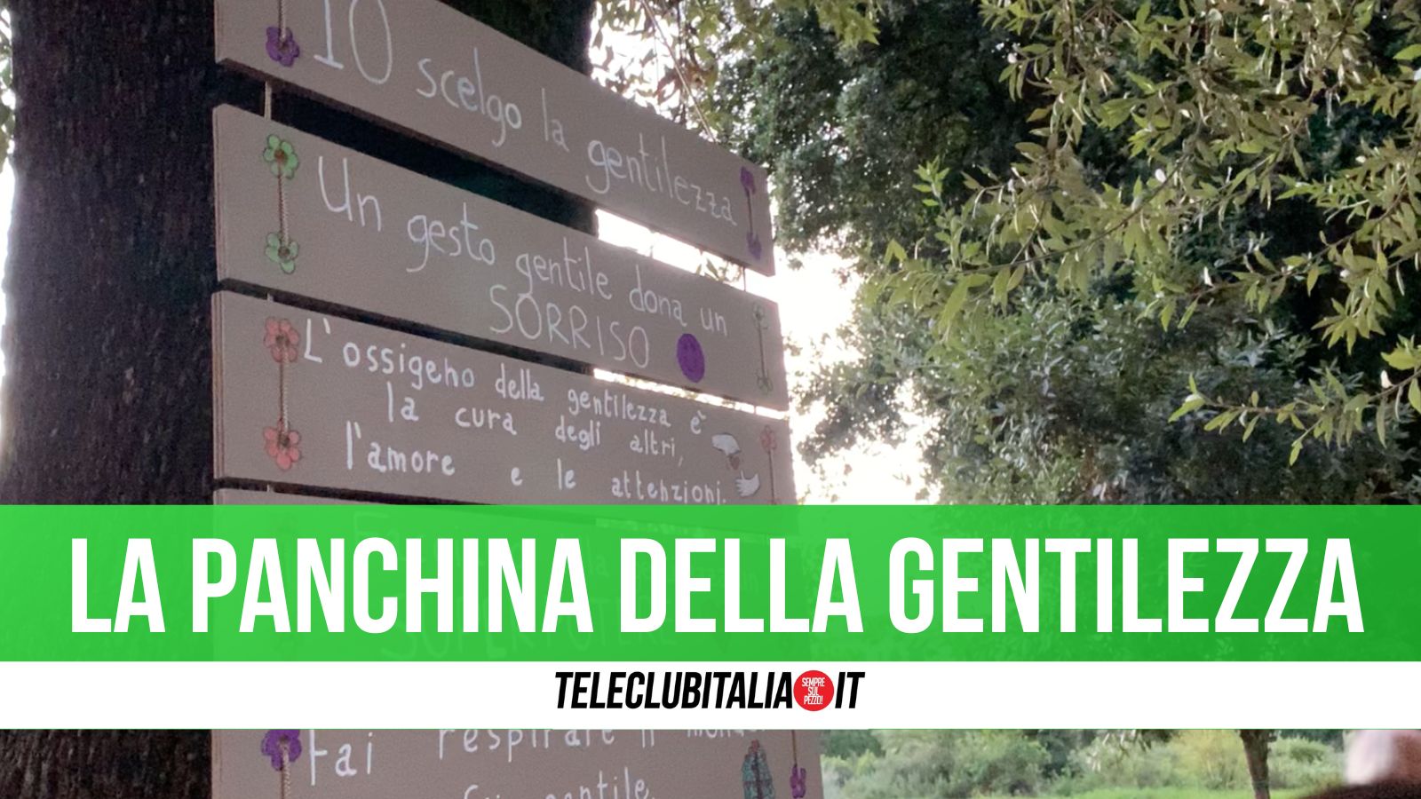 Afragola: installata la prima panchina della gentilezza