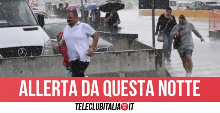 Meteo in Campania, temporali per 24 ore nelle seguenti zone