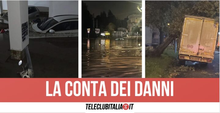 Maltempo, allagamenti e alberi caduti tra Napoli e Caserta: disagi alla popolazione