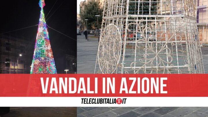 Casoria: vandalizzato albero di Natale a tre giorni dall'installazione