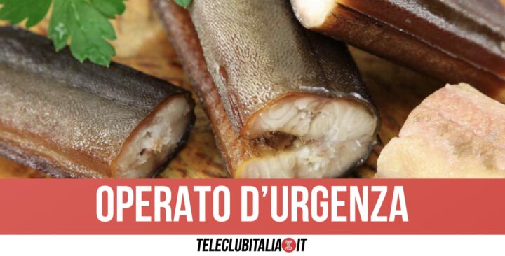 Cenone di Natale da incubo, mangia un’anguilla e ingoia l’amo da pesca