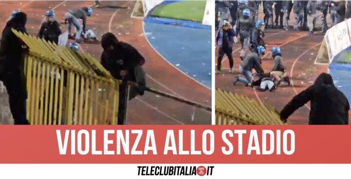 Tafferugli allo stadio durante Casertana-Foggia: tifoso aggredito finisce in ospedale