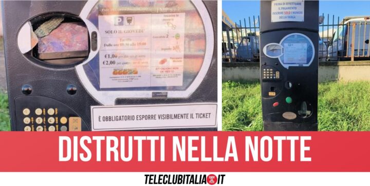 Giugliano, vandalizzati i parchimetri dell'area mercatale: è il secondo episodio in pochi giorni