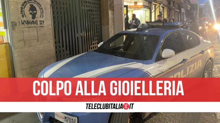 giugliano, banda del buco in azione alla gioielleria pennacchio