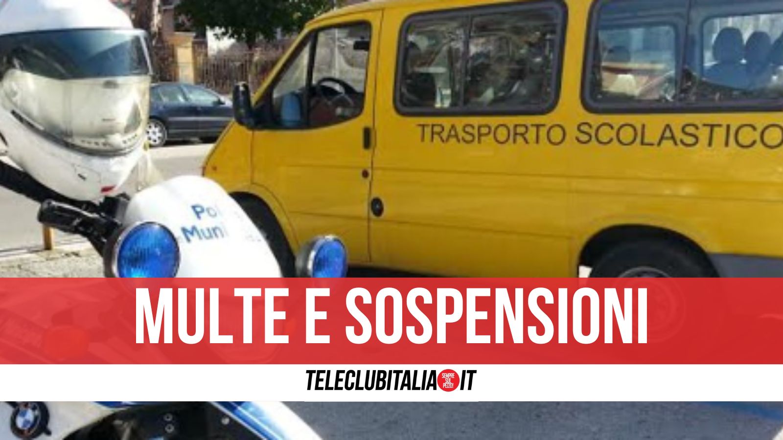 Giugliano, trasporto scolastico abusivo: sanzionati due conducenti