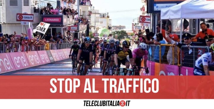 Giro D'italia Nuovo Dispositivo Traffico Via Domiziana Giugliano