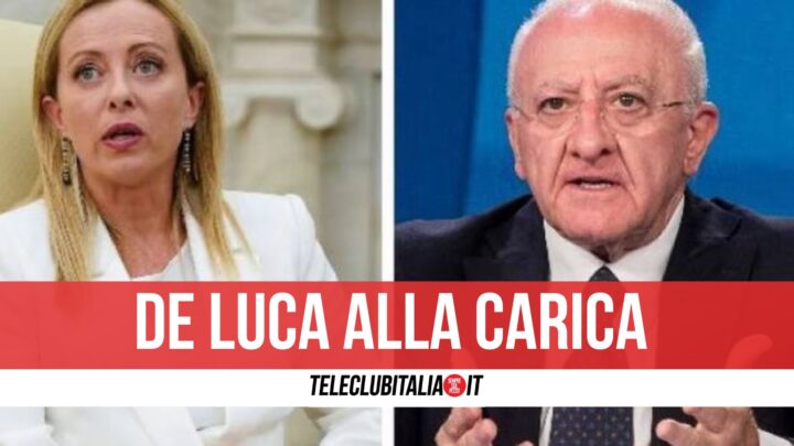 scontro de luca meloni diretta de luca