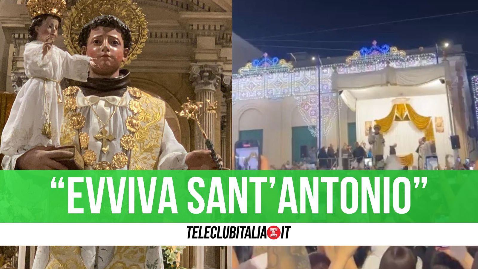 Afragola, folla di fedeli per l’inizio della festa di Sant’Antonio