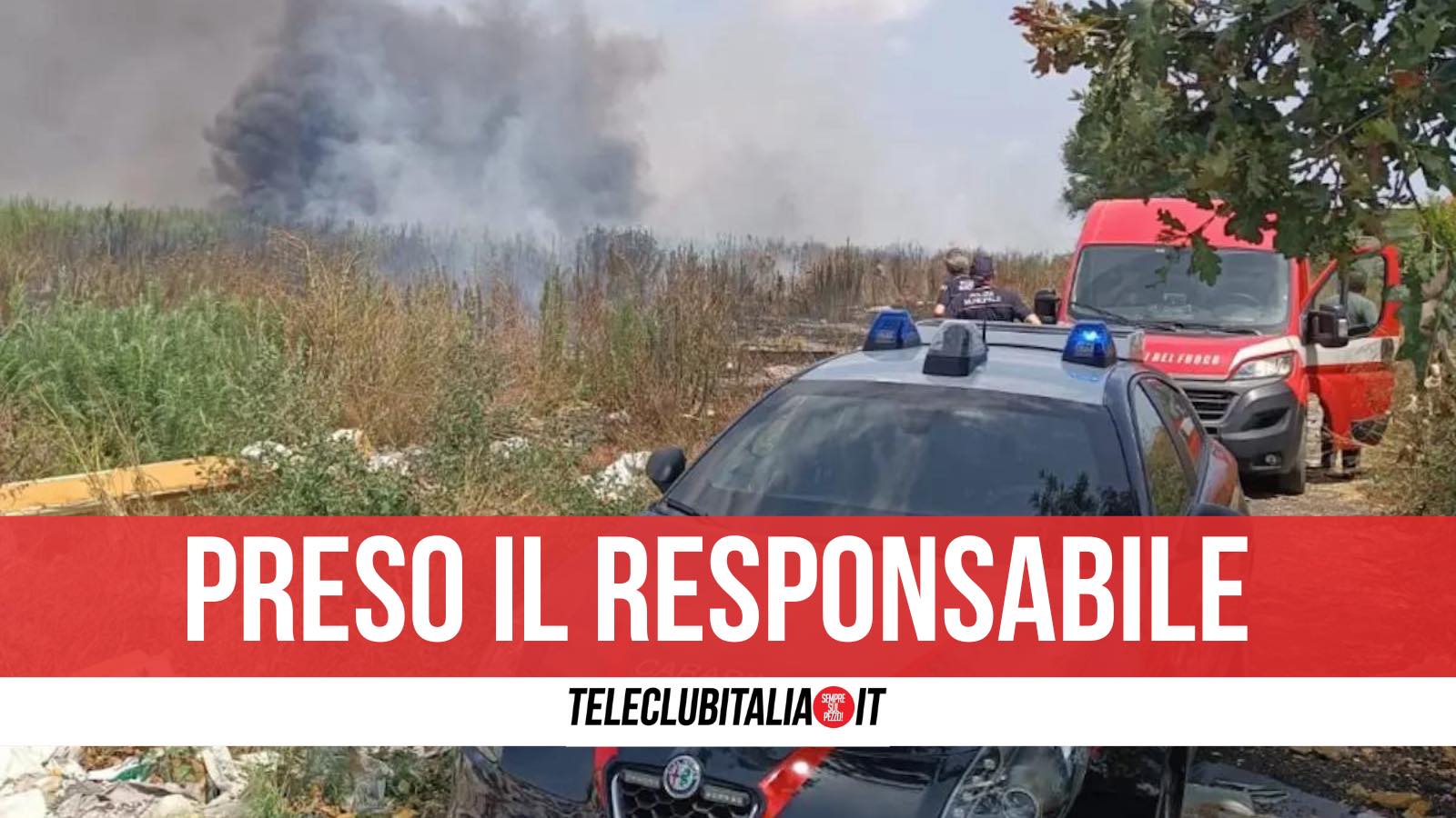 Incendio Campo Rom Via Carrafiello Arrestato 30enne