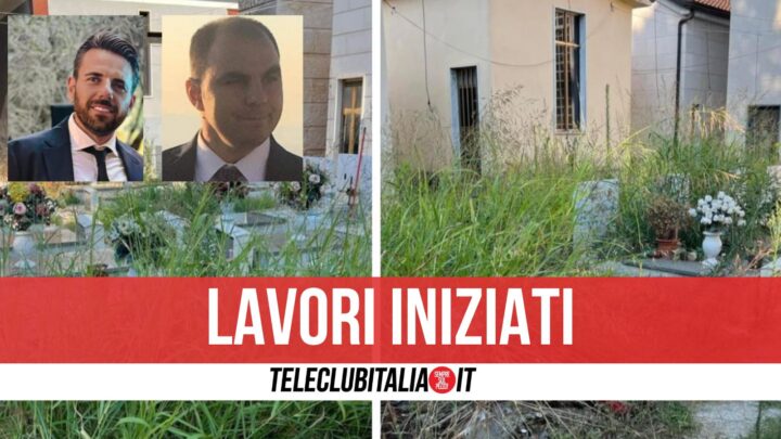 Aversa, al via i lavori di pulizia al cimitero. Assessore Sagliocco e consigliere Palazzo: “Previsti ulteriori interventi”