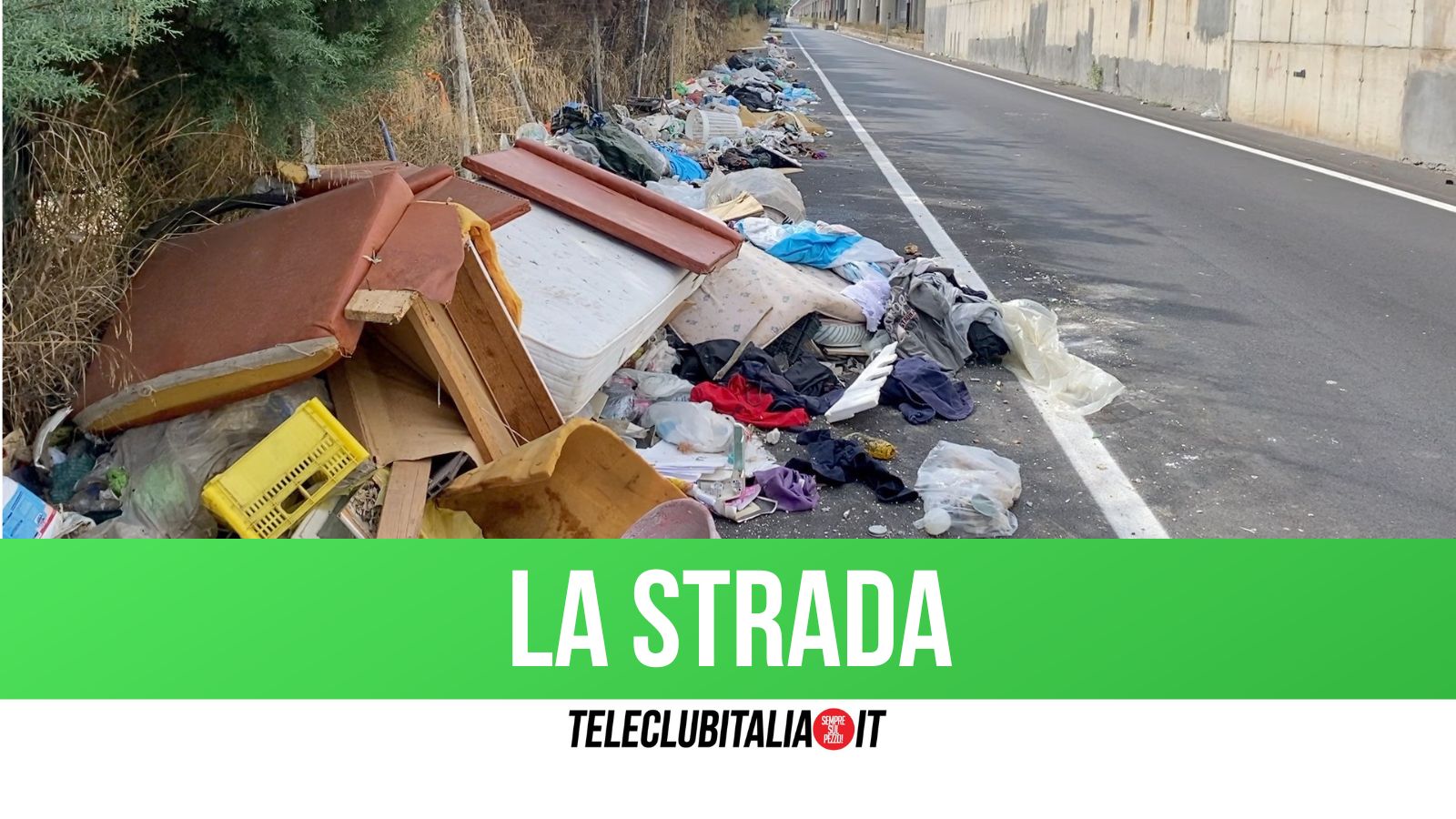 Giugliano, inciviltà in via Santa Maria a Cubito: rifiuti abbandonati a pochi passi dal MOG