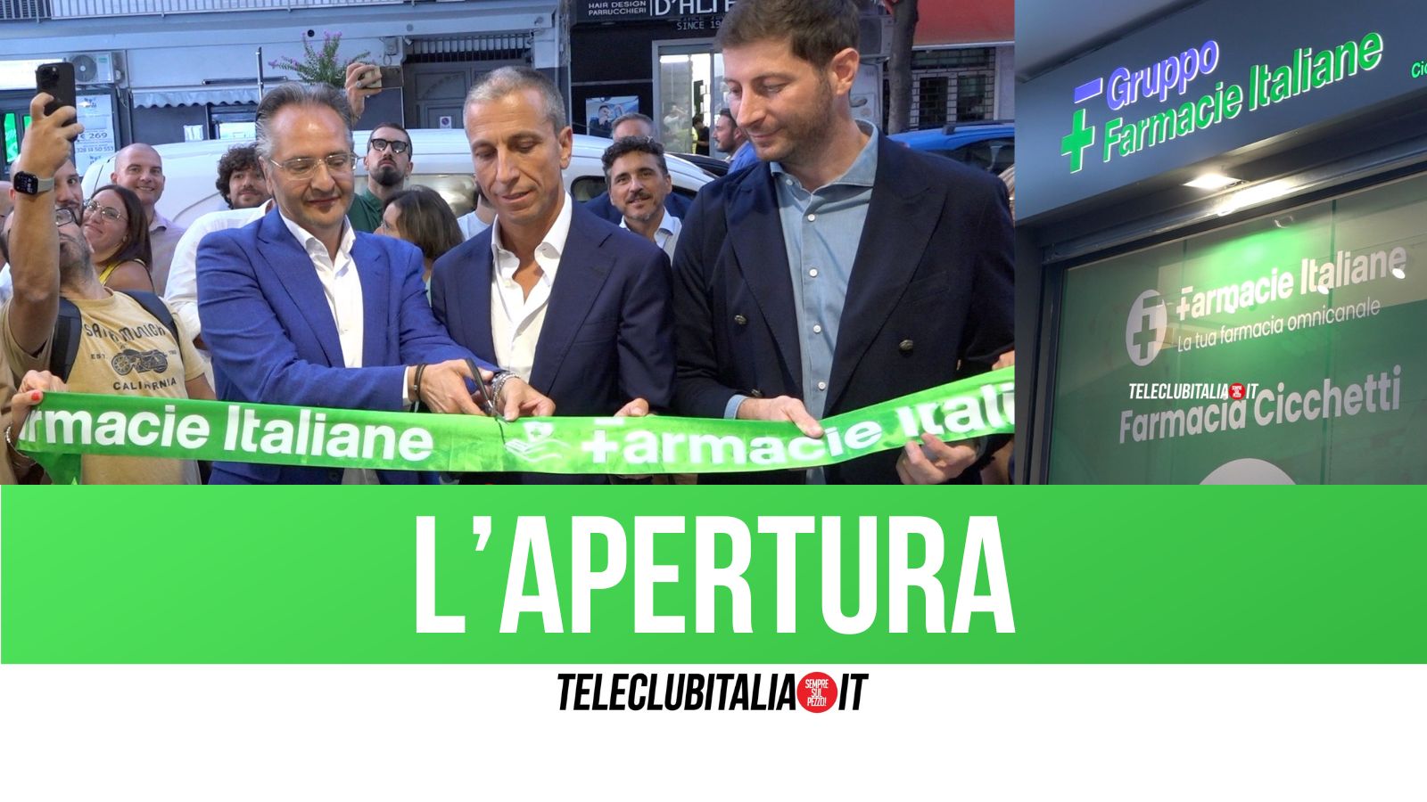 Giugliano, pienone in via Aniello Palumbo per l’opening di Gruppo “Farmacie Italiane”