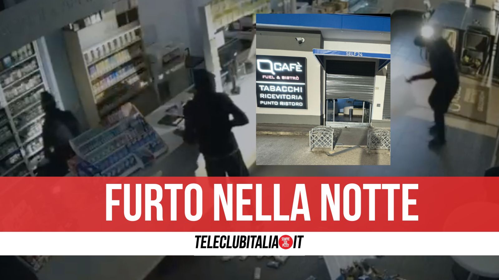 Banda della spaccata in azione a Giugliano, colpo alla tabaccheria “Q cafè”