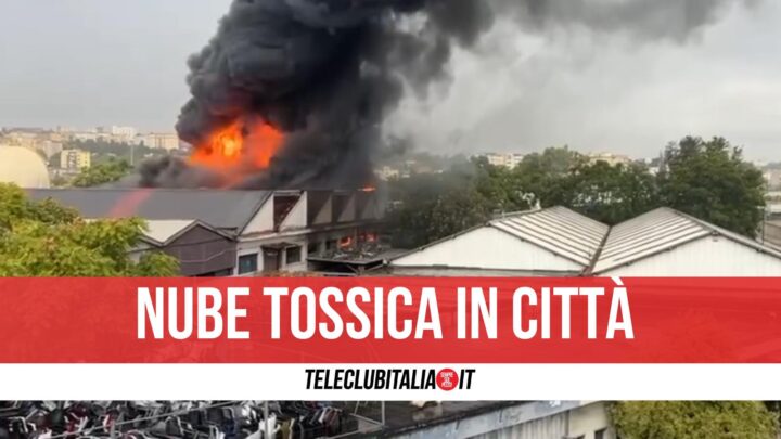 Incendio Poggioreale Autorimessa Napoli