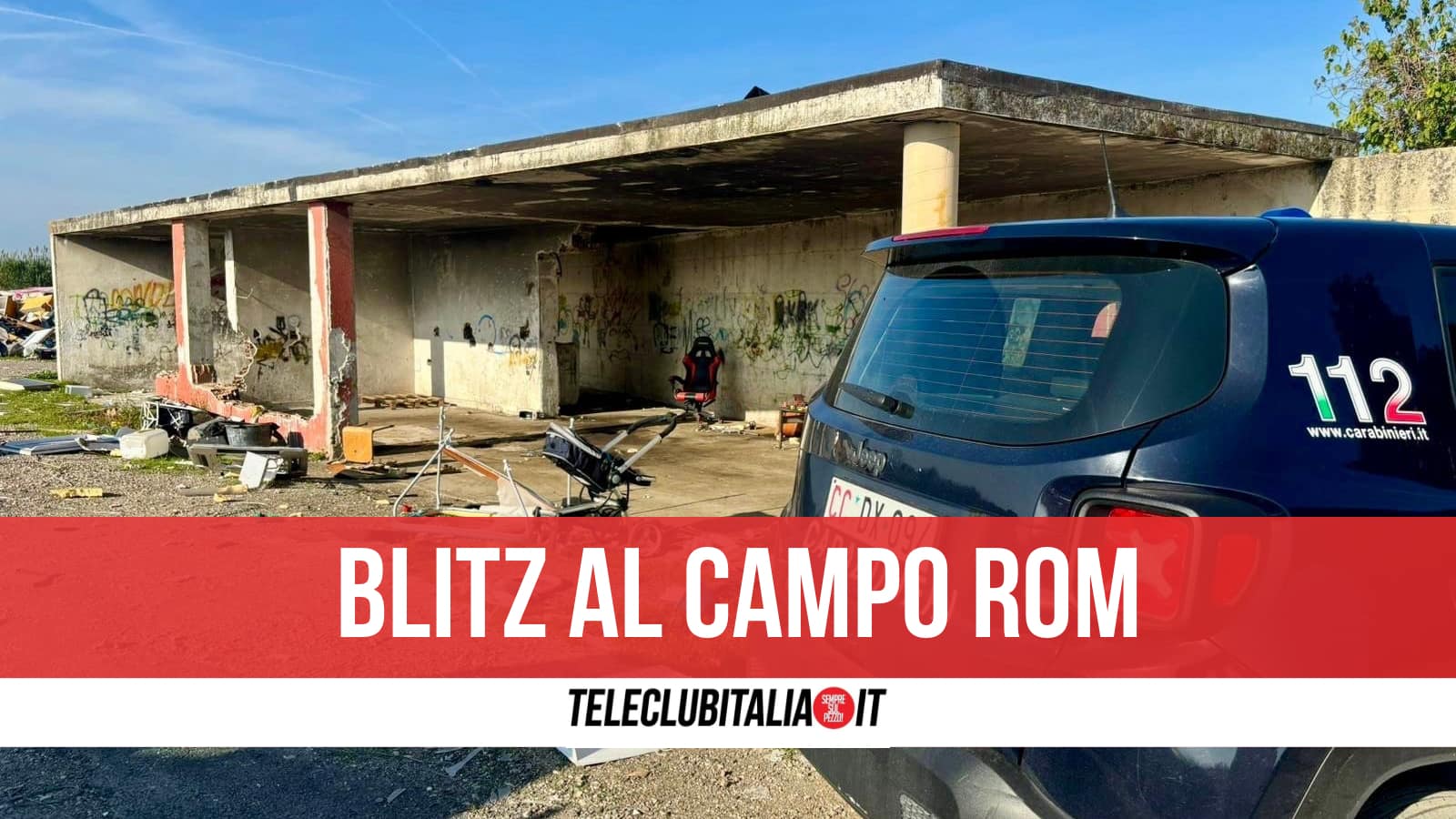 Giugliano, operazione interforze al campo rom: sequestrate 21 auto. Scoperti 4 minori mai andati a scuola