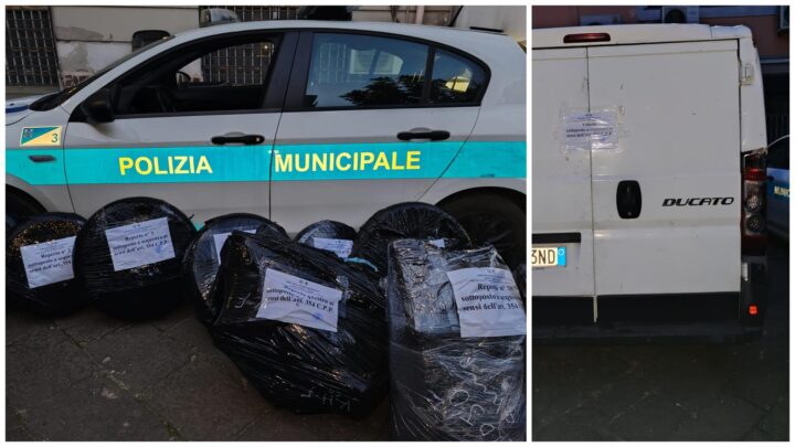 Furgone Sequestrato Polizia Municipale Giugliano