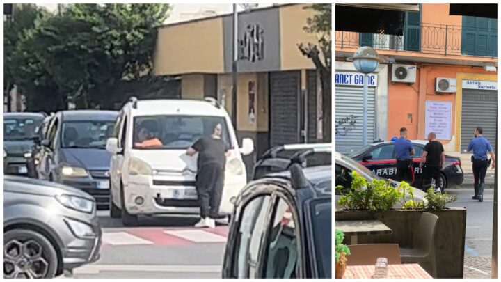 Giugliano Vagabondo In Strada Via Fratelli Maristi Blocca Traffico