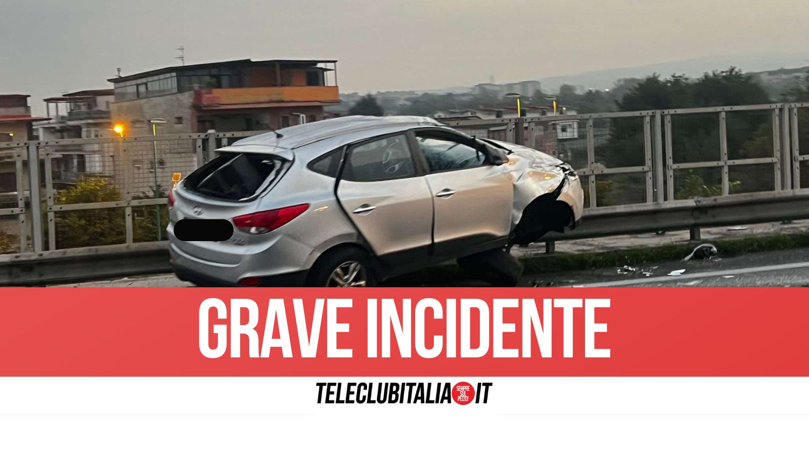 Incidente sull’Asse Mediano, auto finisce sul guardrail: traffico in tilt