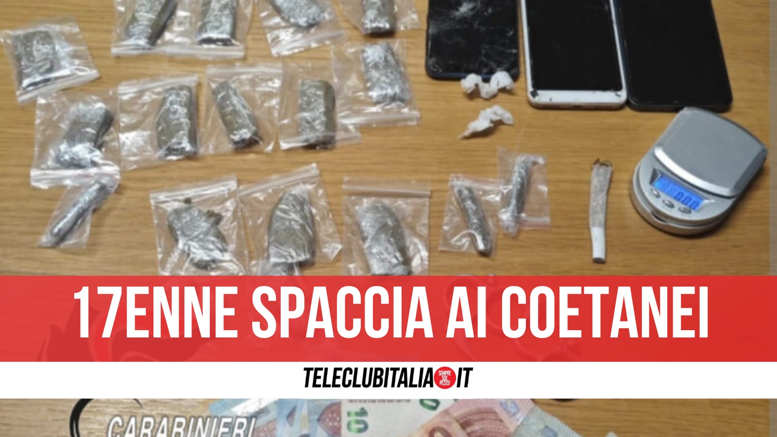 Saviano, liceale nascondeva una vita parallela: arrestato per droga davanti ai genitori