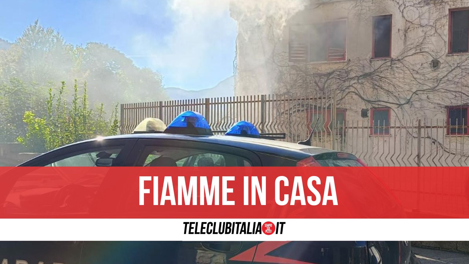 Lettere, incendio in casa: uomo tratto in salvo