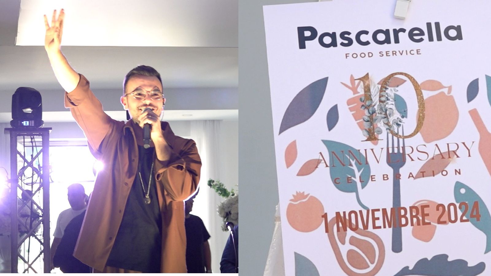 La voce di Andrea Sannino per i 10 anni di Pascarella Food Service