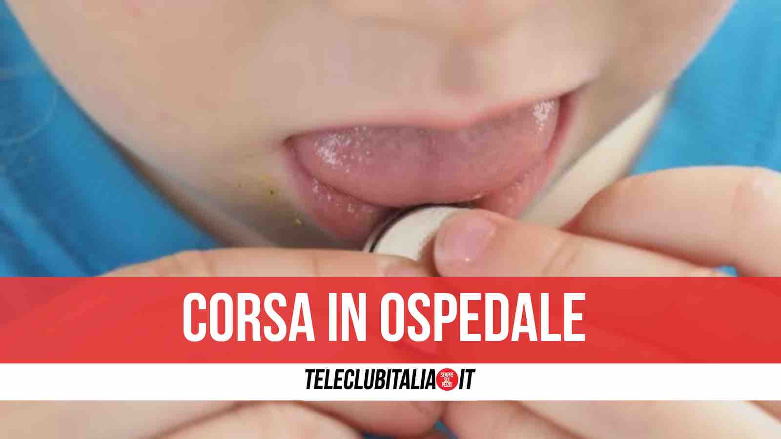 Campania, bambino ingerisce moneta da 50 centesimi