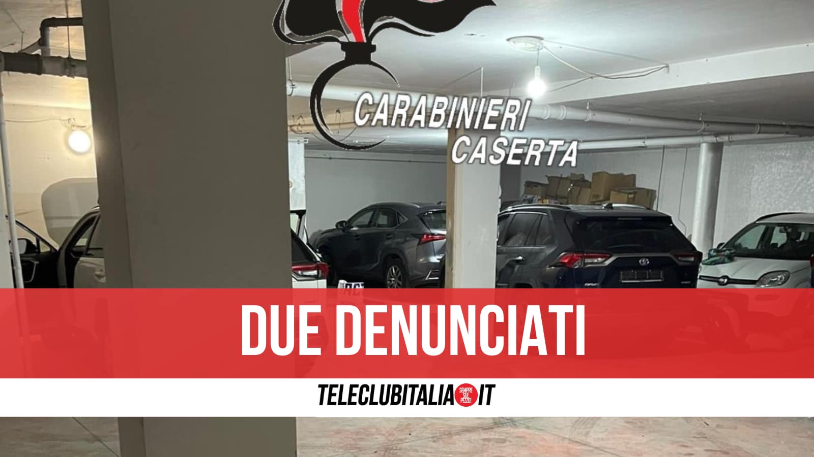 Teverola, scoperto garage con auto rubate: sequestrate anche targhe italiane e straniere