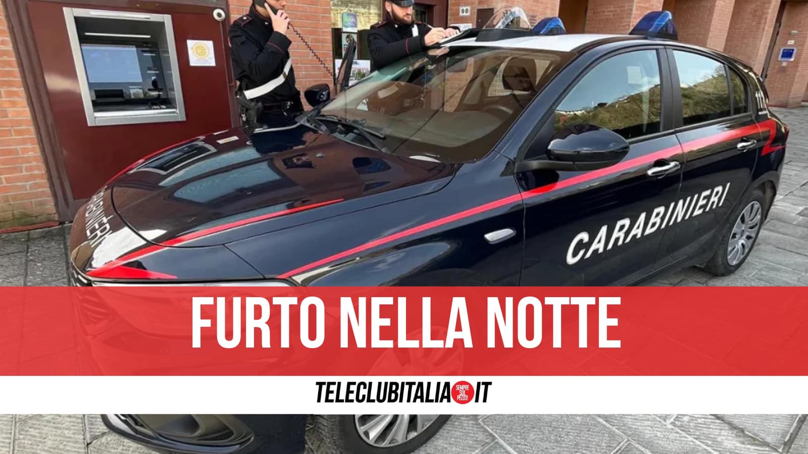 Marigliano, furto in banca nella notte: malviventi in fuga con il roller cash