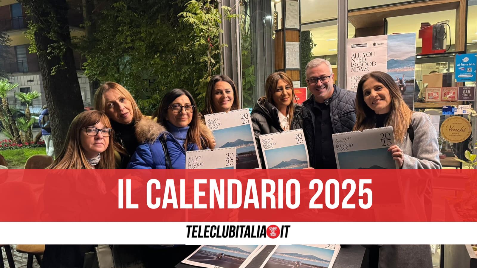 Giugliano, gran successo per la presentazione del nuovo calendario di beneficenza 2025 di Teleclubitalia