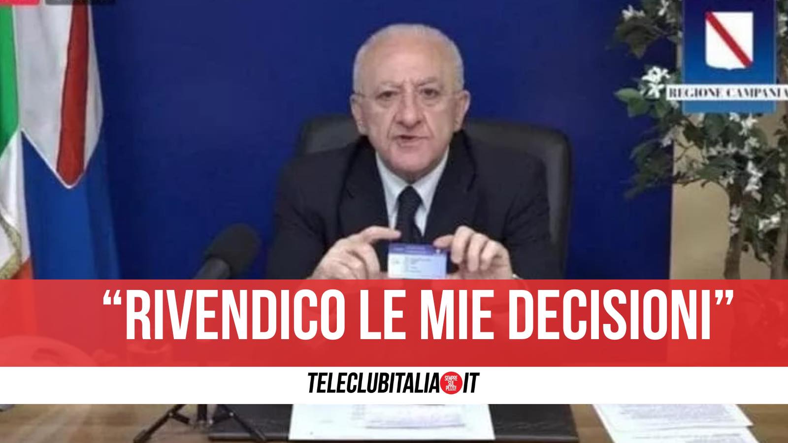 Card Covid, De Luca condannato: “Il mio reato è l’efficienza. Ho tutelato la salute dei cittadini”