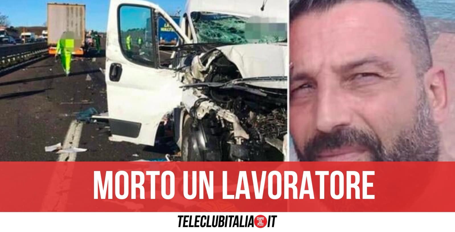 Lutto a Portico di Caserta, incidente mentre fa una consegna: Tiziano muore a 48 anni