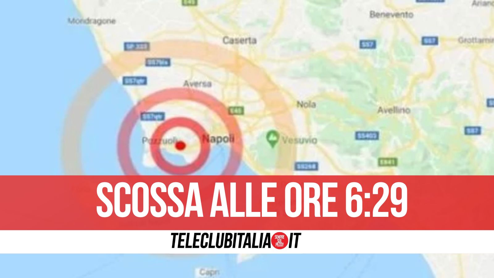 Trema la terra a Pozzuoli, lieve scossa di terremoto all’alba