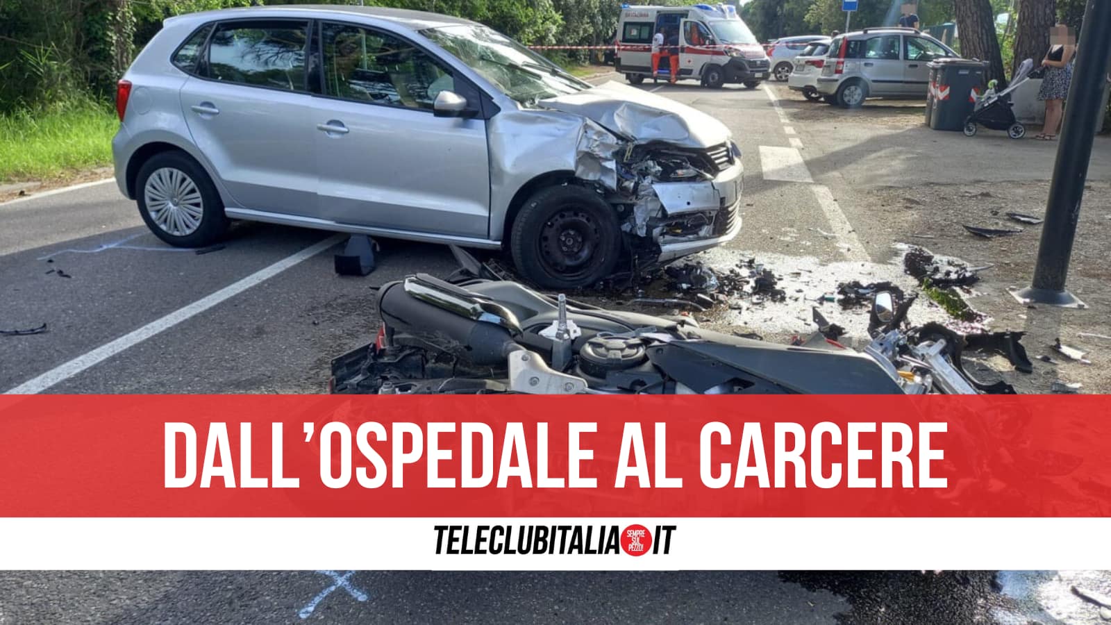 Napoli, incidente auto moto: i poliziotti arrestano il ferito. Era ricercato per tentato omicidio